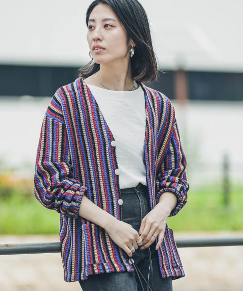 最大81%OFFクーポン ニット カーディガン Sonny Label サニーレーベル jacquard cardigan 別注 TOWNCRAFT  トップス