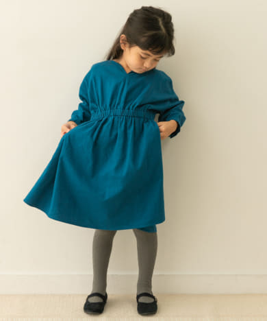 綿ネルウエストゴムワンピース(KIDS)[DR27-36B257]｜URBAN 