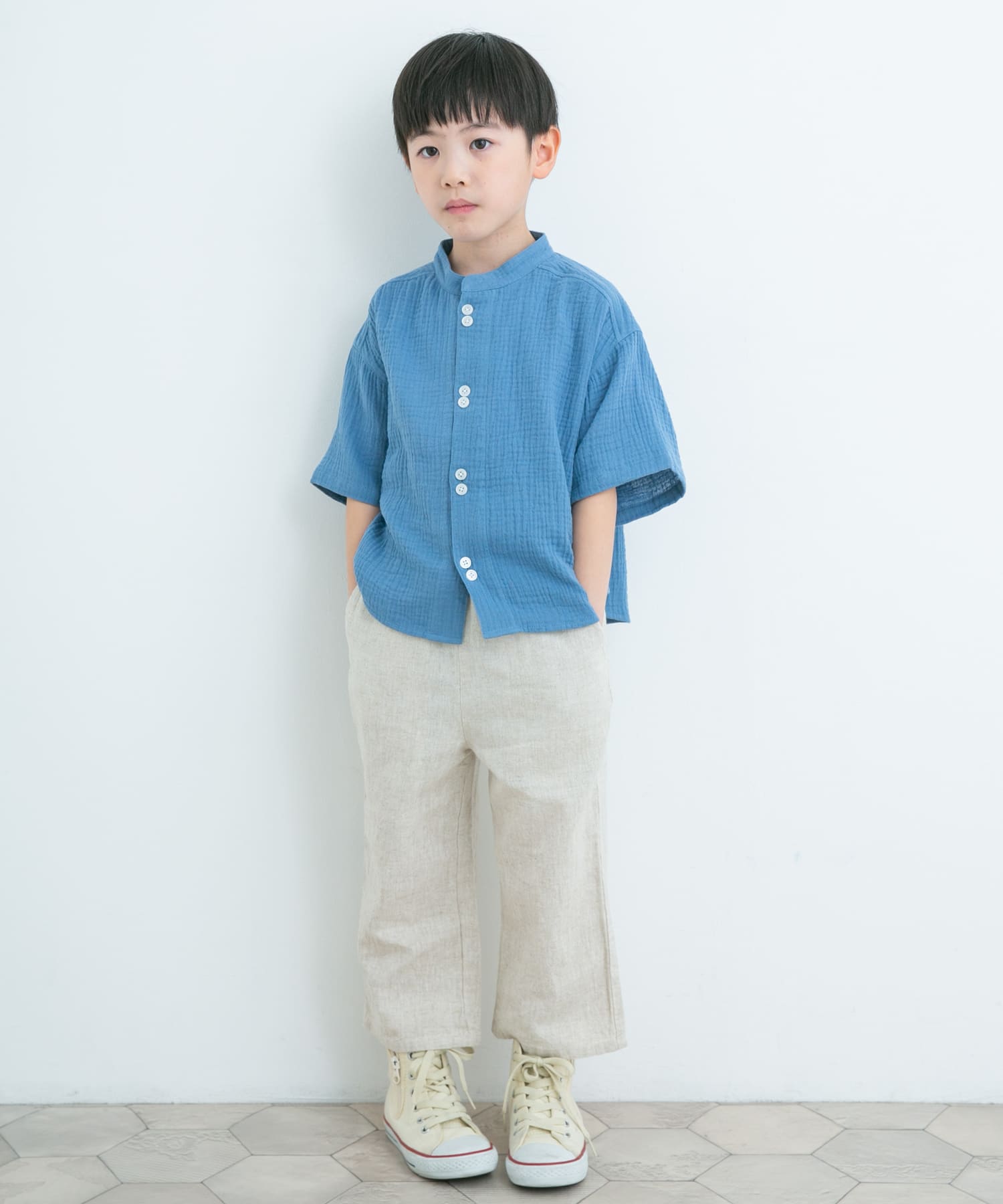 オープンセール 福袋 セットアップ対応』リネンコットンイージーパンツ(KIDS)[DR35 ボトムス