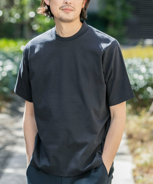 『抗菌/防臭』LIFE STYLE TAILOR　シルケットポンチストレッチTシャツ