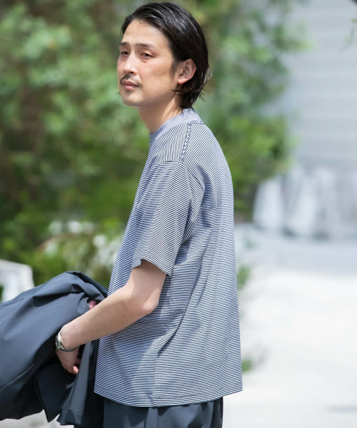 『抗菌/防臭』LIFE STYLE TAILOR　シルケットポンチストレッチTシャツ