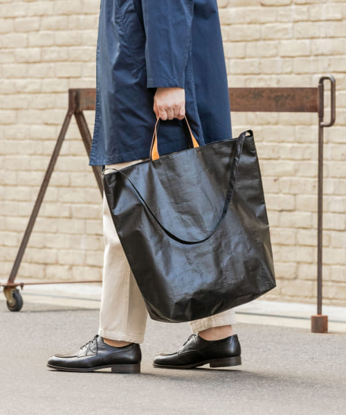 『MADE IN JAPAN』レザーハンドルレジャーシートトートバッグ