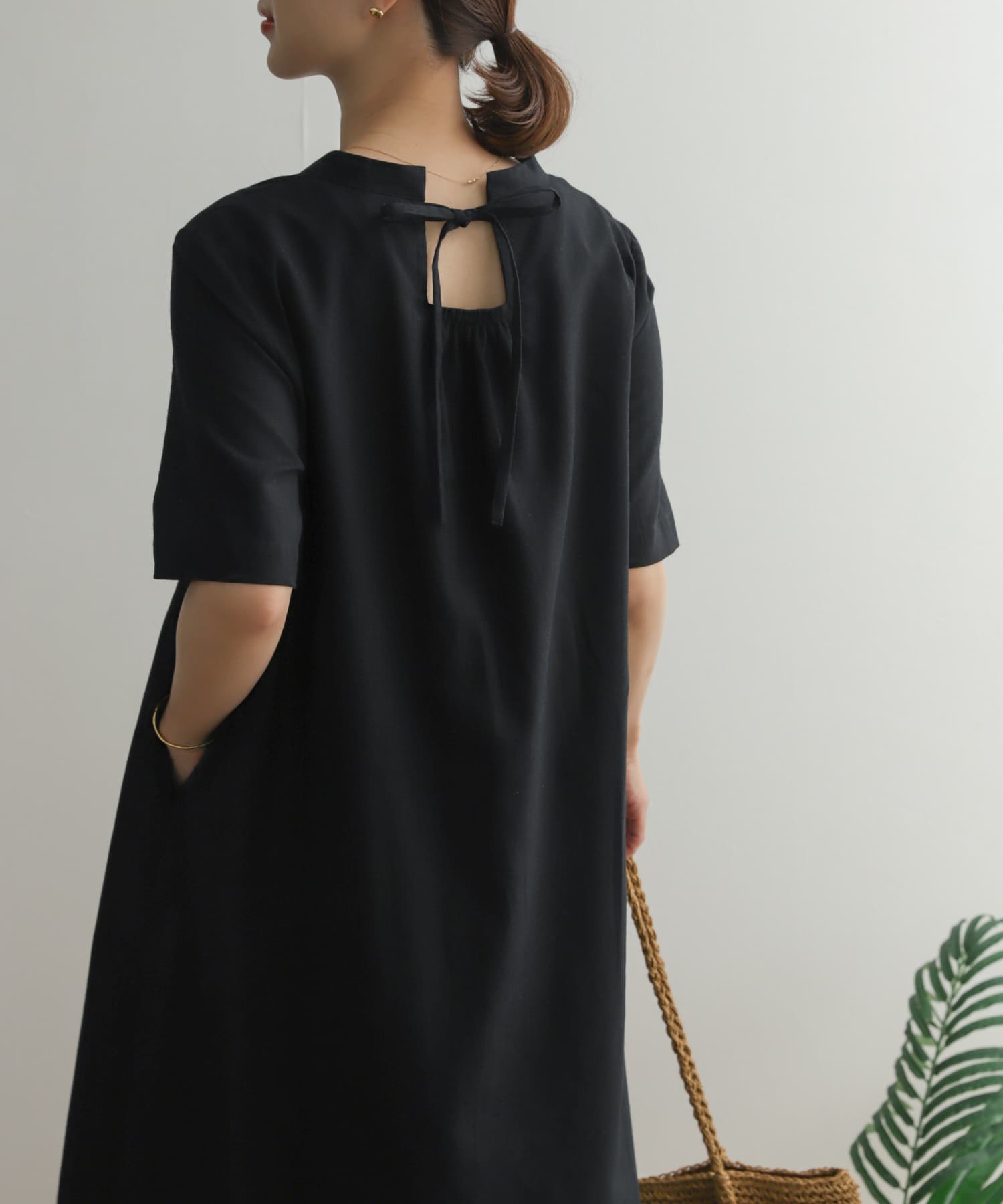 リネンコットンバックリボンワンピース[DR35-26E108]｜URBAN RESEARCH
