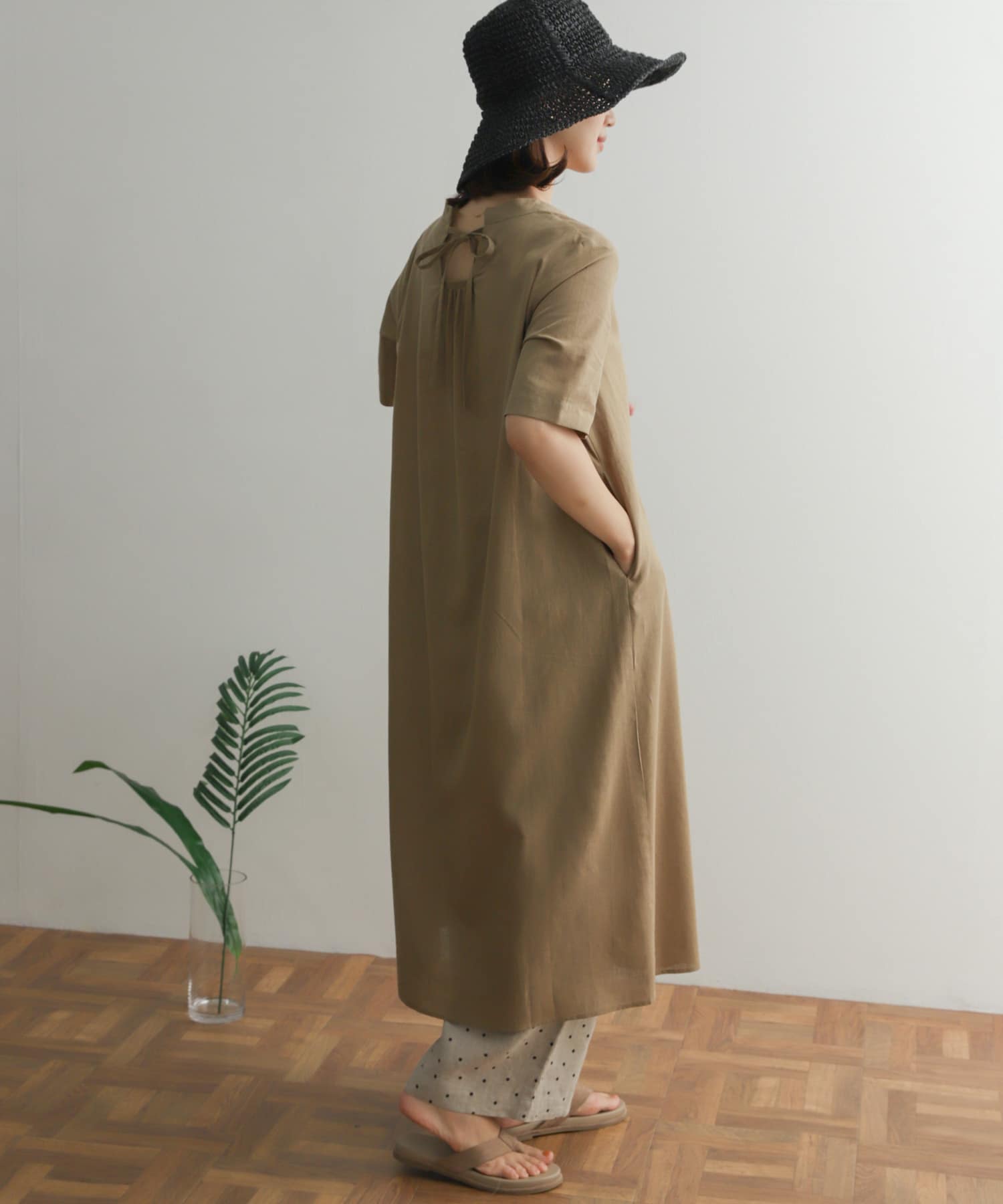 リネンコットンバックリボンワンピース[DR35-26E108]｜URBAN RESEARCH