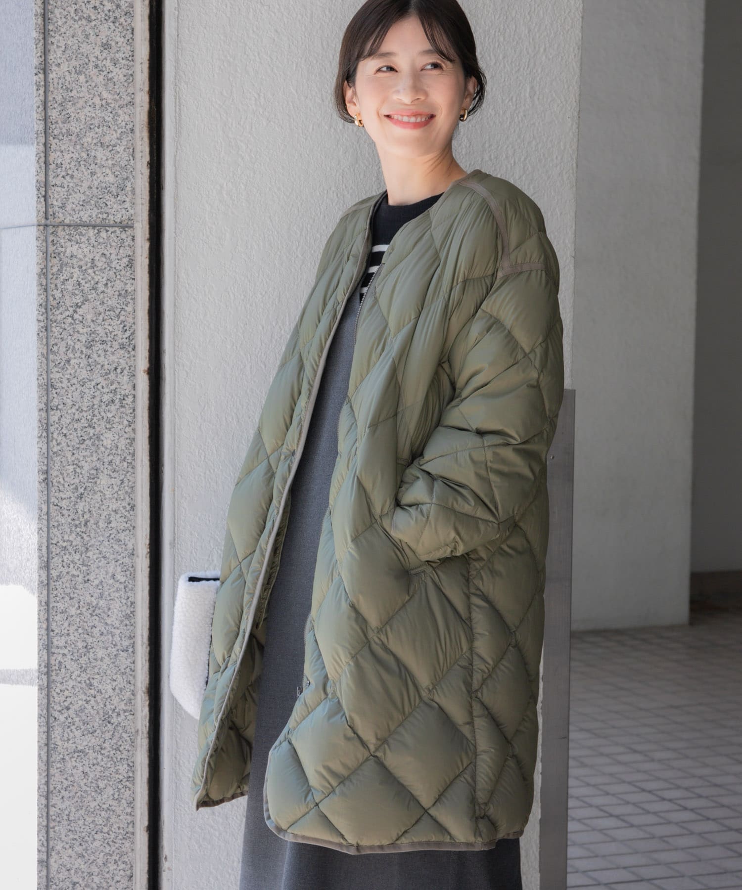 ITEMS URBANRESEARCH リバーシブル ライト ダウン コート 黒