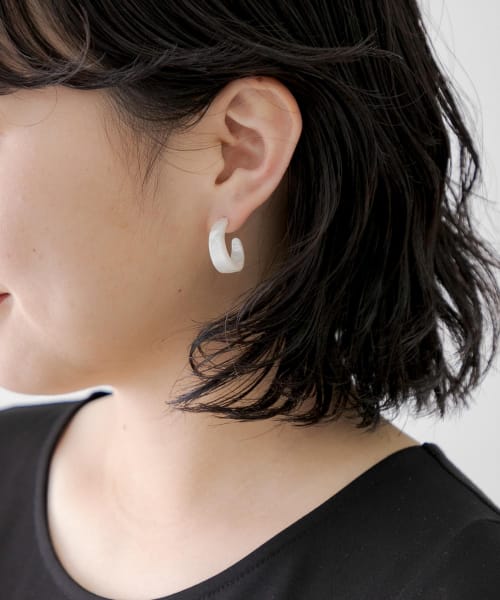 べっ甲ミニフープピアス
