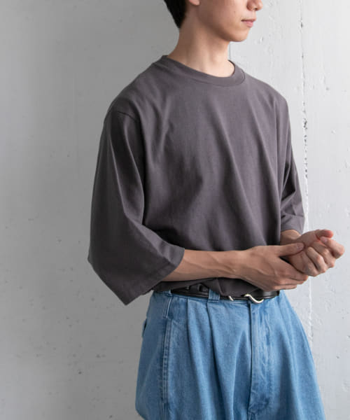 『吸水速乾』『接触冷感』FORK&SPOON　プレーティング 5分袖 Tシャツ