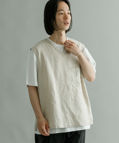 Linen Vneck Vest