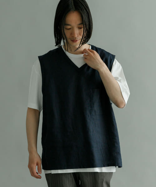 Linen Vneck Vest