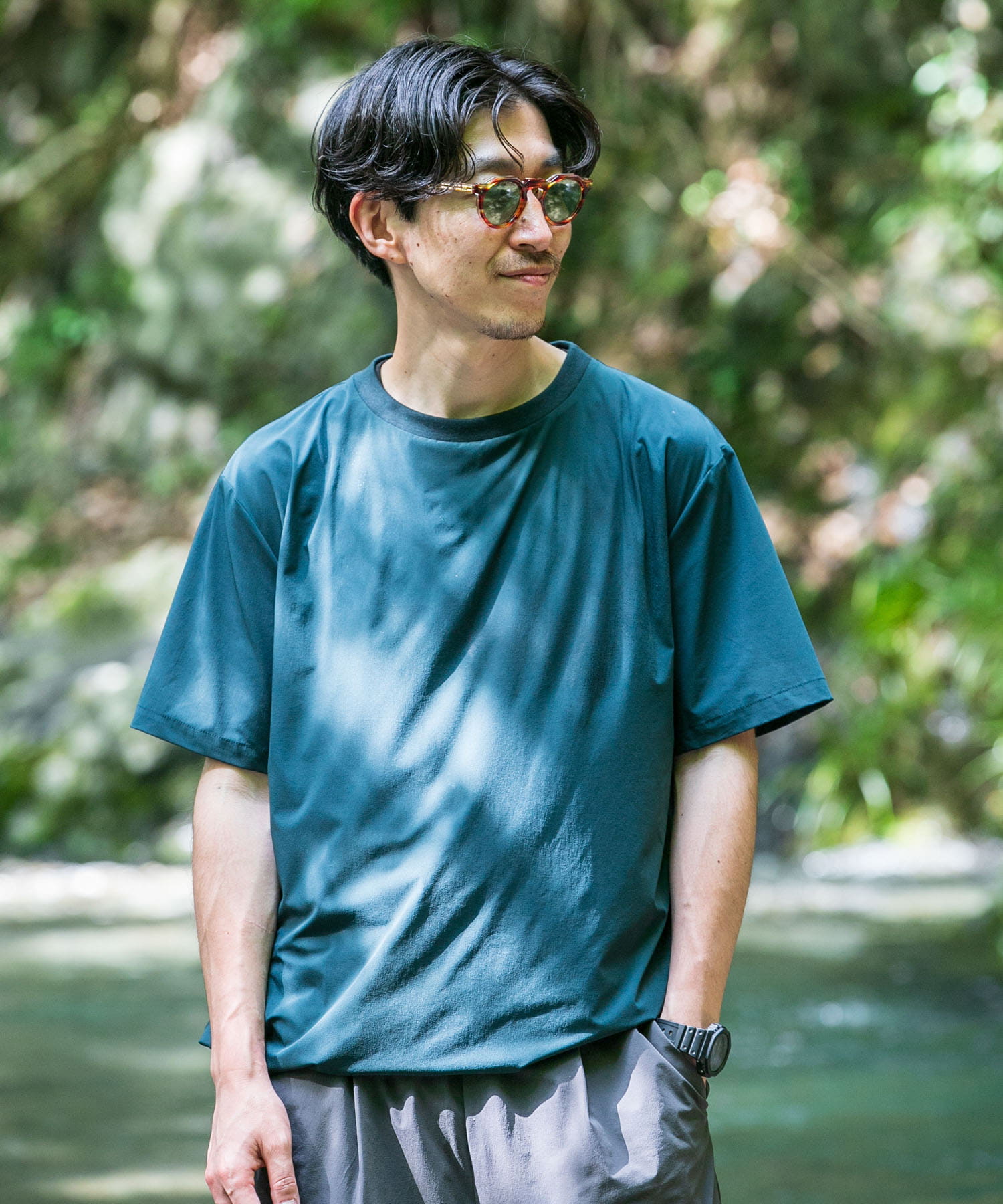 シルキーナイロン ドローコード多機能Tシャツ[IT35-11B056