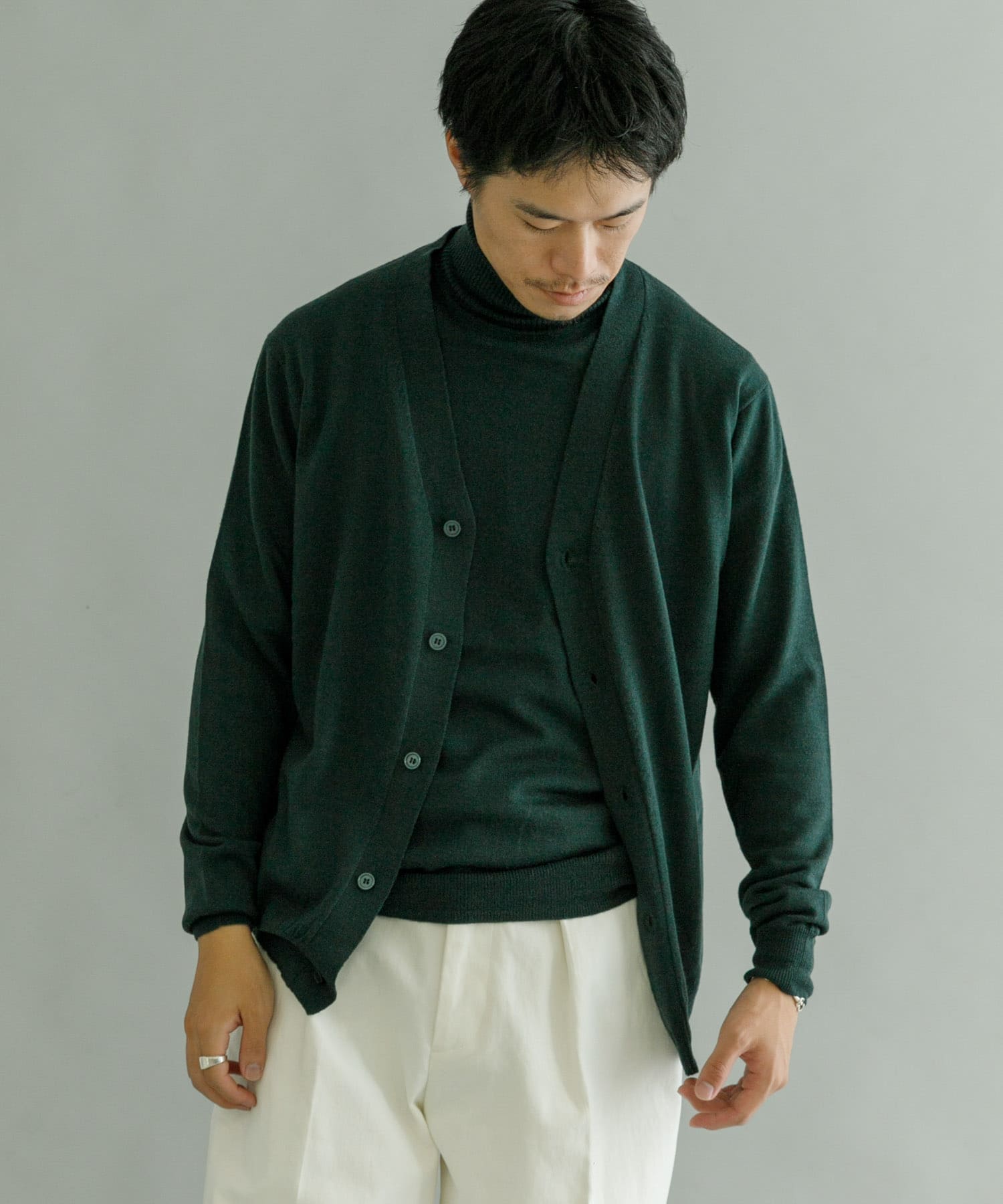 【R’IAM】washable wool カーディガン