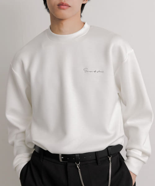『ユニセックス』シシュウダンボールポンチロングTシャツ
