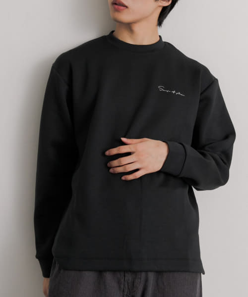 『ユニセックス』シシュウダンボールポンチロングTシャツ