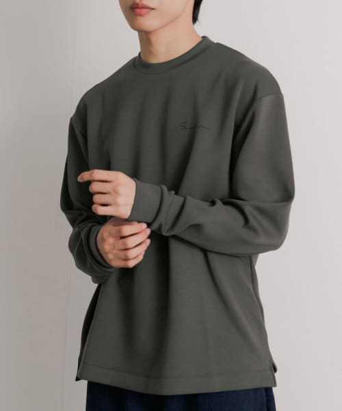 『ユニセックス』シシュウダンボールポンチロングTシャツ