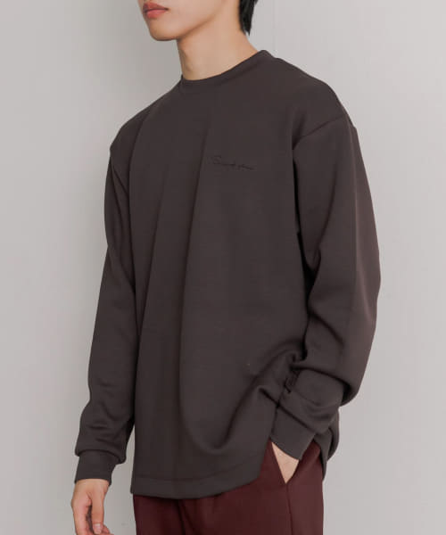 『ユニセックス』シシュウダンボールポンチロングTシャツ
