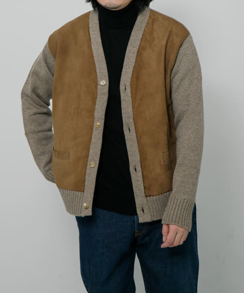 A PRESSE　Cashmere Suede C Cardigan