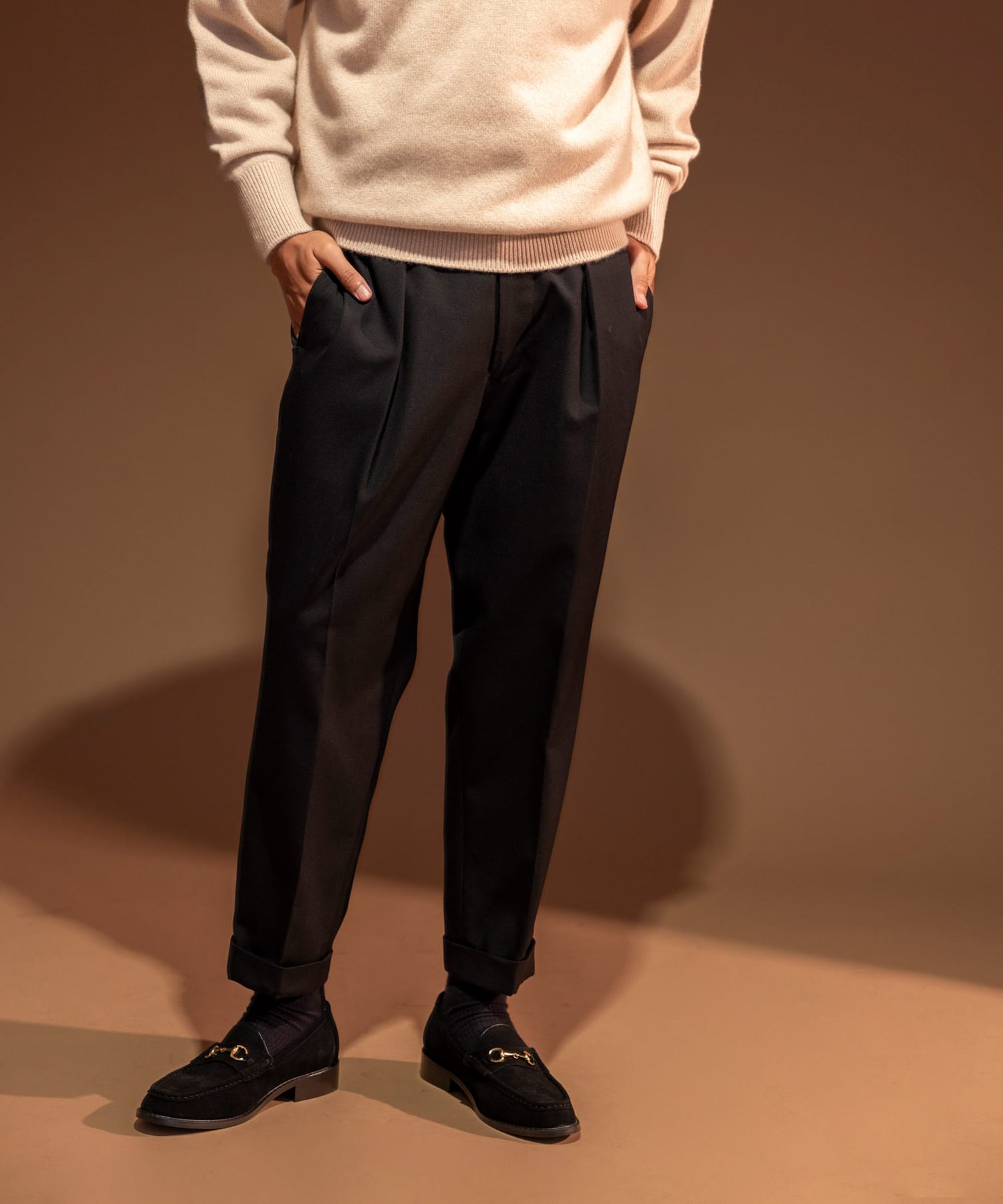URBS別注 ZUBON 2タック ワイドトラウザー 村手 メンズ