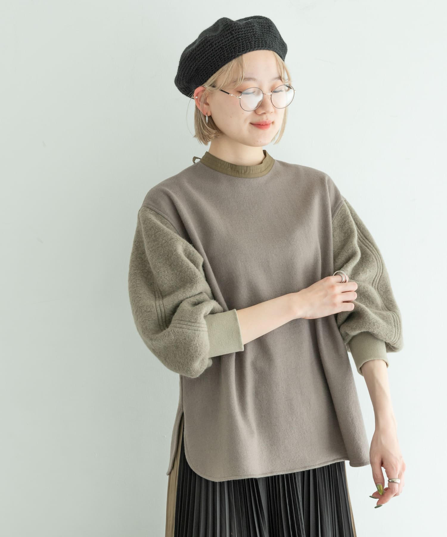 Audrey and John Wad 異素材MIX S/C PULLOVER[AJ-H9110-ML24nc]｜URBAN