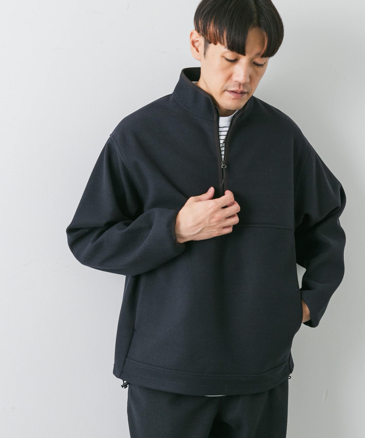 新品未使用◉ DOORS add fabrics ハーフZIPプルオーバー - メルカリ