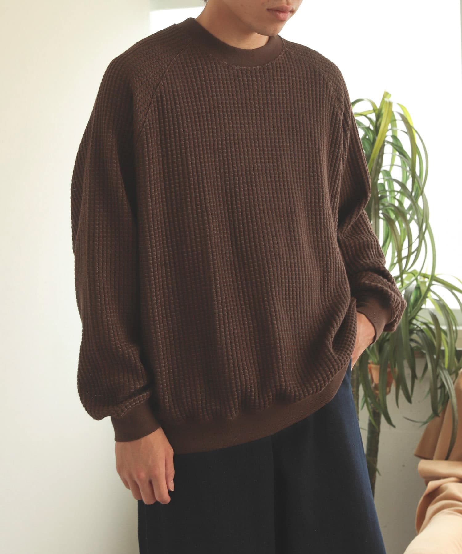 【TOMORROWLAND】cocoa-BROWN COTTON 2Bスーツ