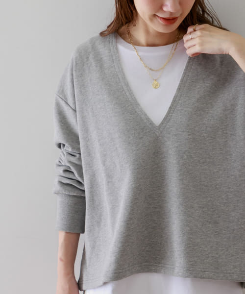 ベーシックヘムレイヤーラウンドロンTシャツ