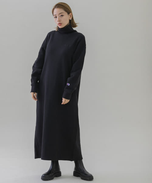 『別注』Champion×Sonny Label　裏起毛スウェットタートルワンピース