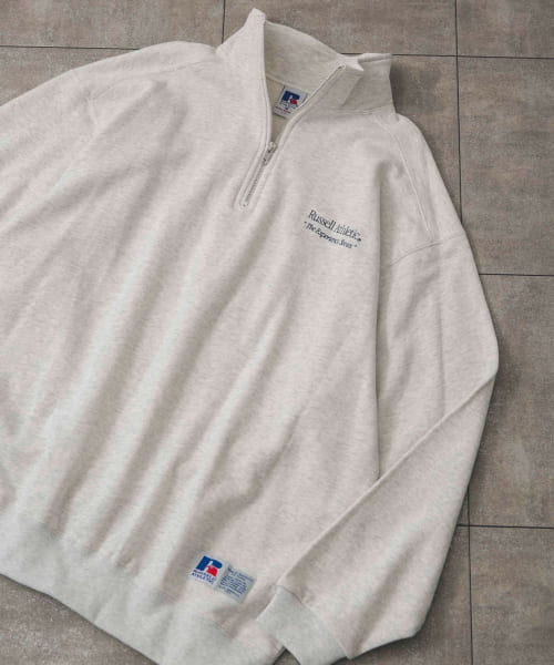『別注』RUSSELL ATHLETIC×DOORS　HALF ZIP SWEAT