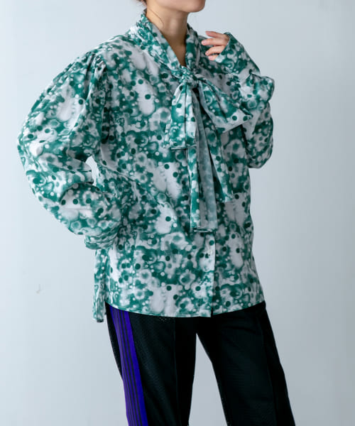 FUMIE=TANAKA　smoke dot ribbon SHIRTS