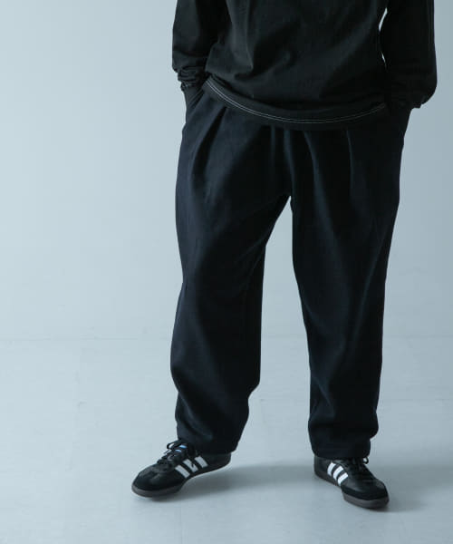 UNTRACE　MELTON TAPERED TRACK PANTS
