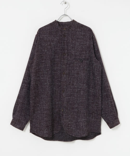 Frank Leder　RED/DARK BLUE WOOL SHIRTS