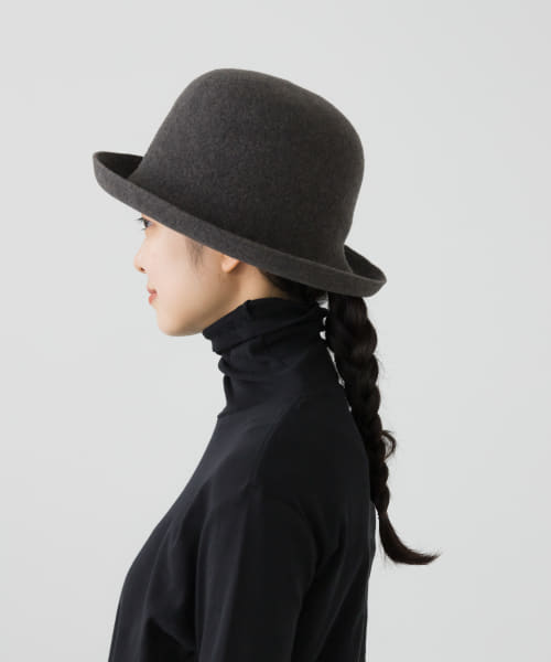 mature ha.　widen bell hat lamb wool