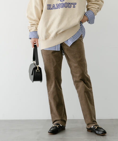 ストレッチコーデュロイストレートパンツ