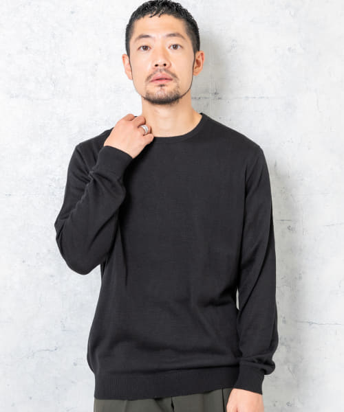 『一部WEB限定カラー』『UR TECH』ハイゲージクルーネックニット