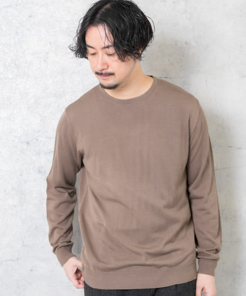 『一部WEB限定カラー』『UR TECH』ハイゲージクルーネックニット