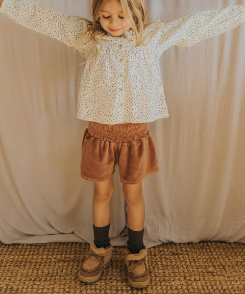 buho　VELVET SKIRT-SHORT