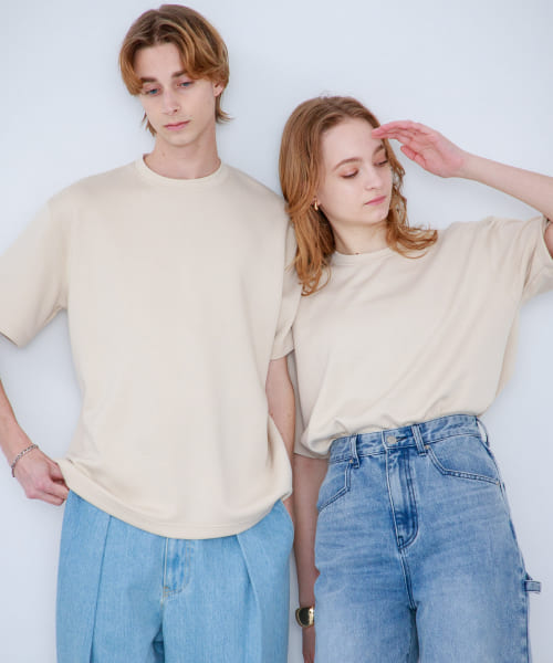 『ユニセックス』ダンボールポンチTシャツ(5分袖)