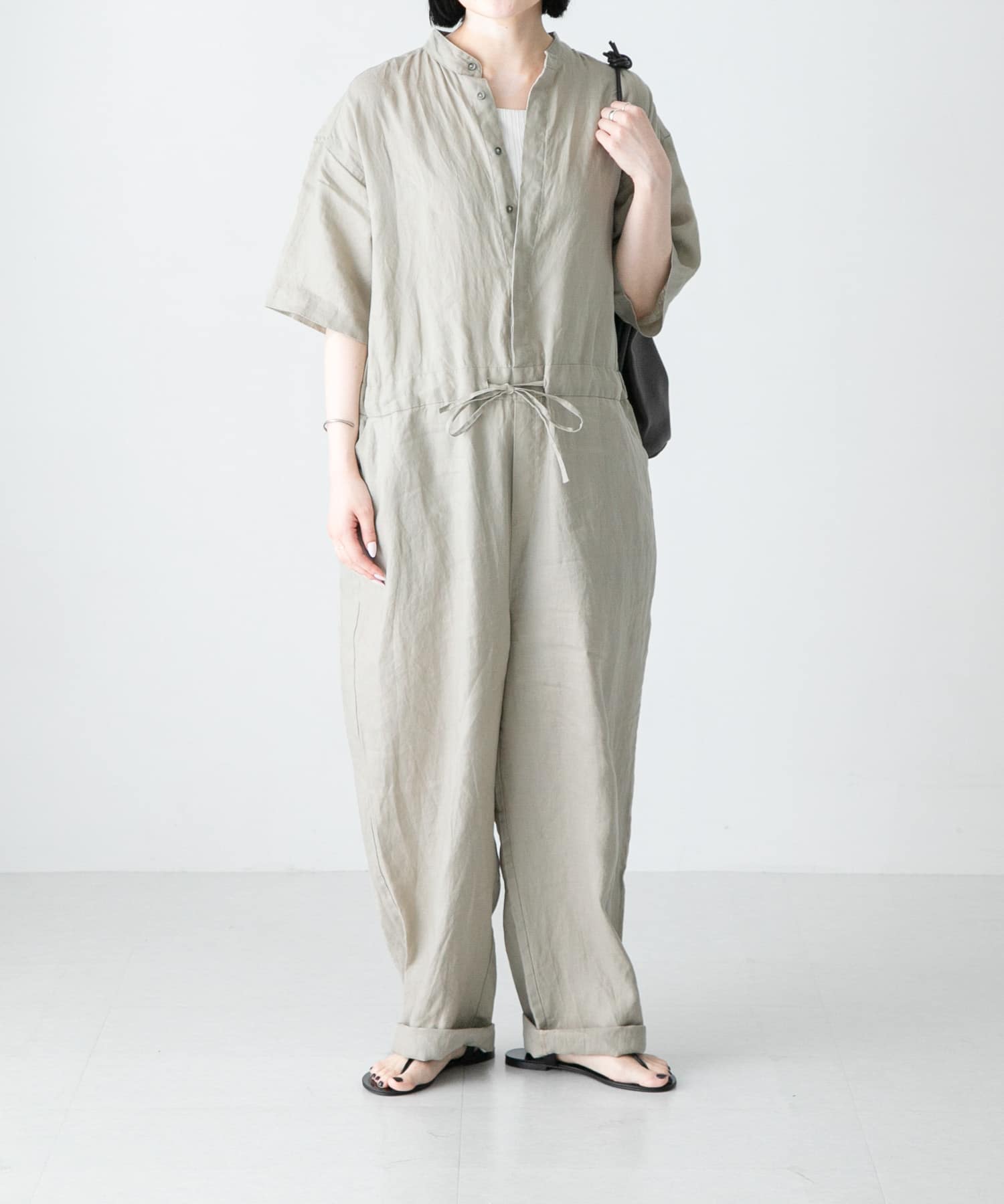 かぐれアーバンリサーチURBAN RESEARCHリネンサロペット