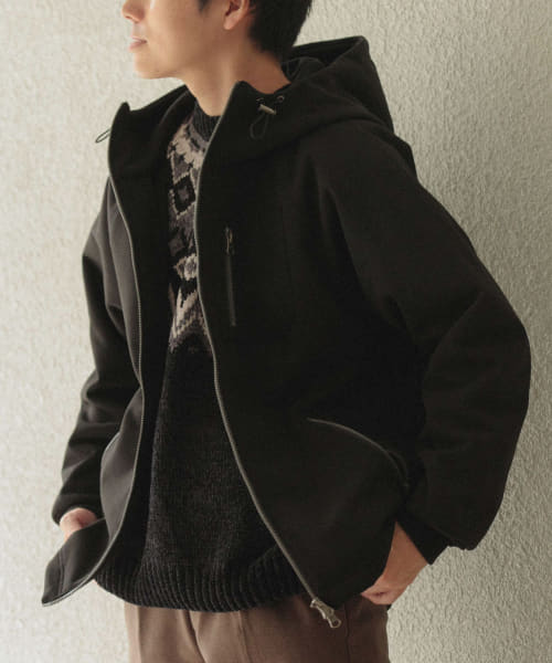 WINDPROOF 裏フリースWzip ボンディングパーカー