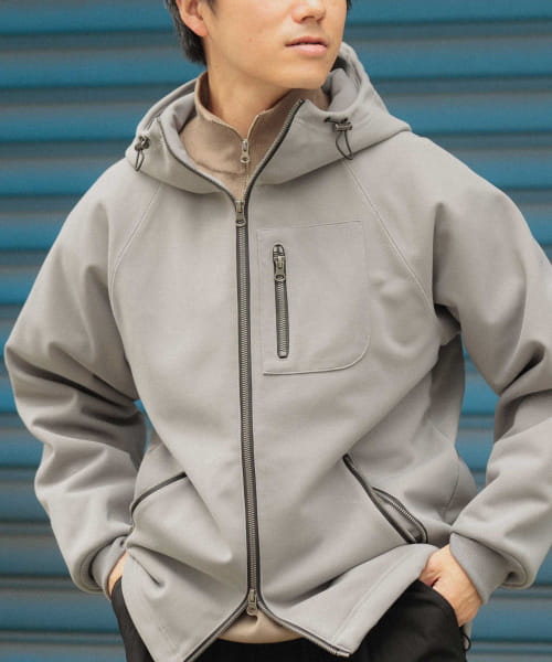 WINDPROOF 裏フリースWzip ボンディングパーカー