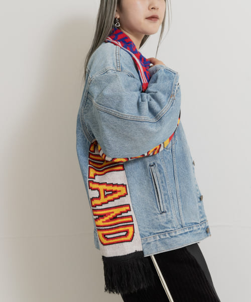 77circa　sport muffler denim jacket