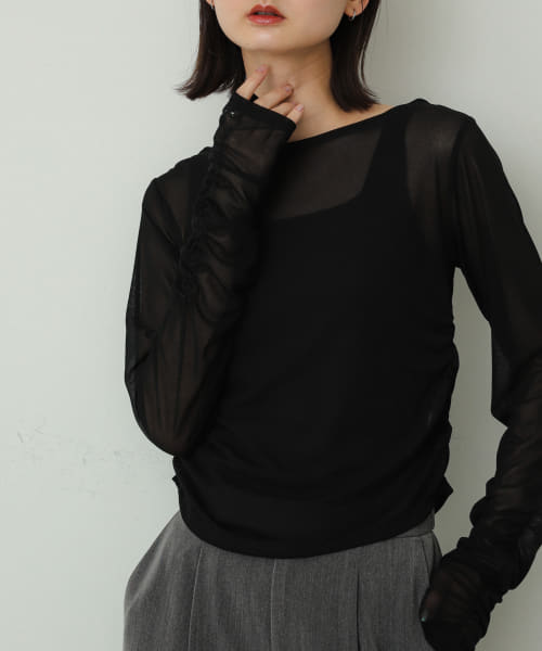 [SENSE OF PLACE][シャーリングシアートップ]