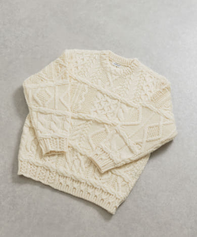 米富繊維　CRAZY ARAN PULLOVER-1