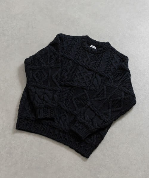 米富繊維　CRAZY ARAN PULLOVER-1