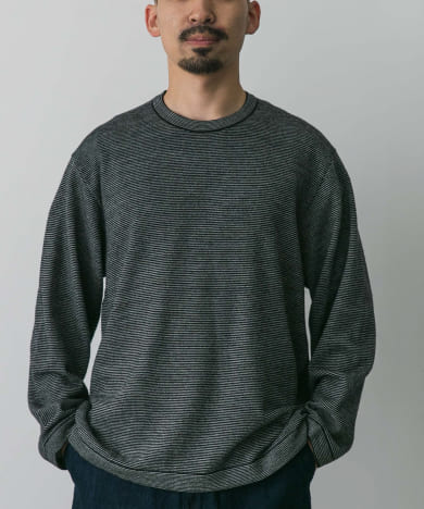 STILL BY HAND 14G striped sweater[DM47-KN05243]｜URBAN