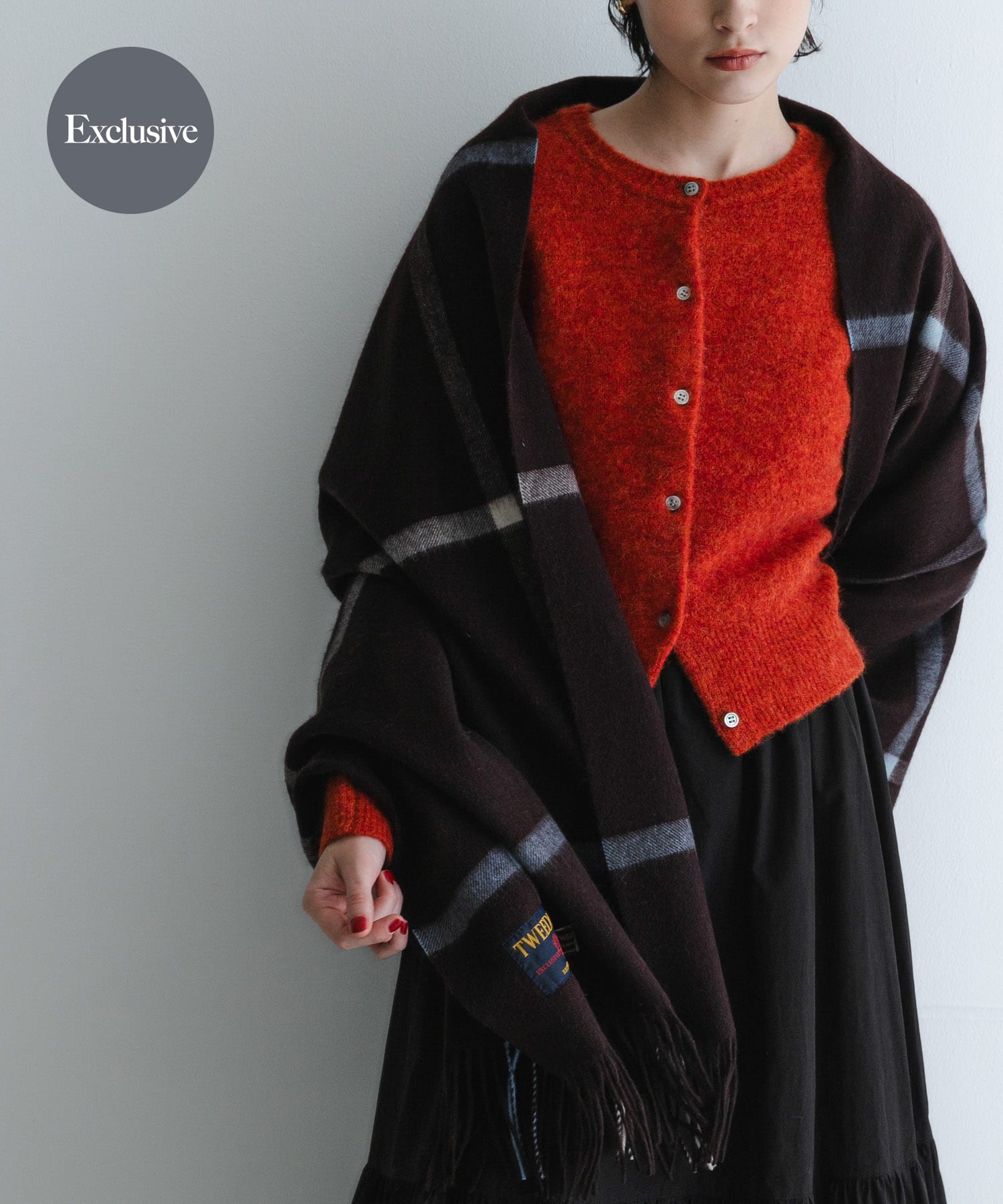 TWEEDMILL チェック柄マフラー イエロー アーバンリサーチ
