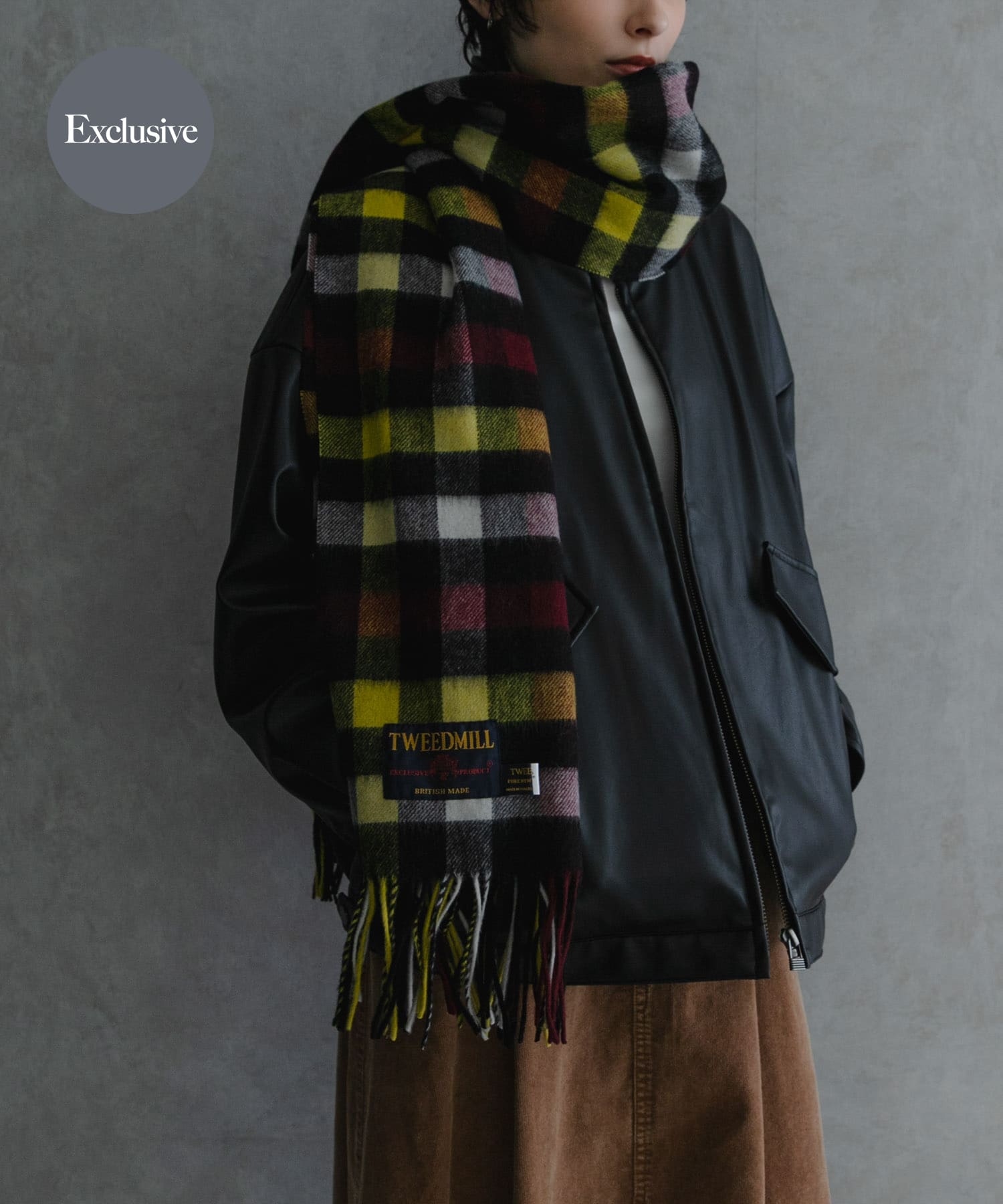 【正規逆輸入品】 別注』TWEED MILL×URBAN RESEARCH Lambswoolstole[UW47-TM 小物