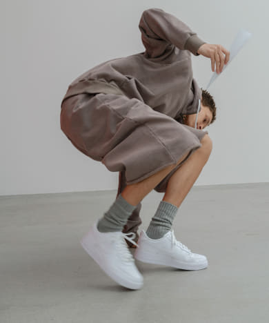 dDdDdDd　FADE BUGGY SWEAT SHORTS