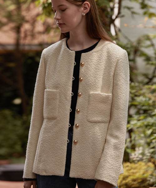 BEMUSEMANSION　Boucle tweed jacket