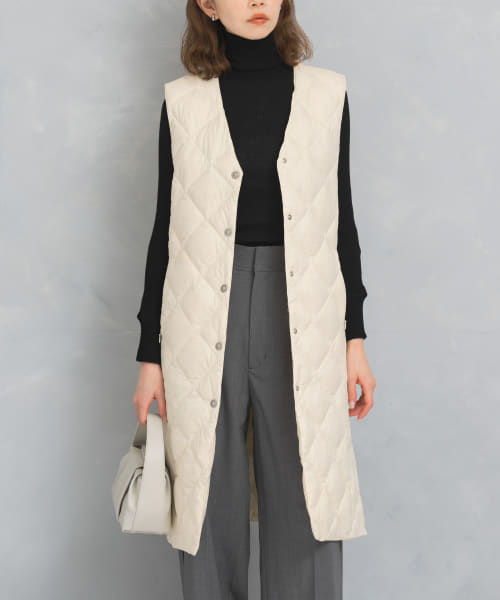 TAION　VNECK LONG DOWN GILET