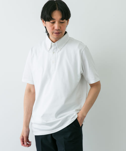 LIFE STYLE TAILOR　ボタンダウン半袖プルオーバー